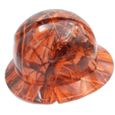 Deep Woods Blaze Camo Custom Hydro Dipped Full Brim Hard Hat - Left Side View