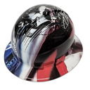 Jesus One Nation Under God Custom Hydro Dipped Full Brim Hard Hat - Left Side View