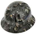 Ripping Out Skull Faces Hat Custom Hydro Dipped Full Brim Hard Hat - Left Side View