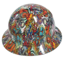 Pirate Booty Camo Custom Hydro Dipped Full Brim Hard Hat - Left Side View