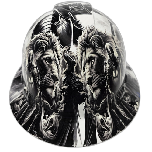 Warriors Of Christ Christianity Jesus Custom Hydro Dipped Full Brim Hard Hat - Left Side View