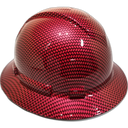 Candy Apple Red Custom Hydro Dipped Full Brim Hard Hat - Left Side View