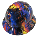 American Trucker White Line Fever Custom Hydro Dipped Full Brim Hard Hat - Left Side View