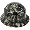 Day Of Dead Girls Tattoo Style Custom Hydro Dipped Full Brim Hard Hat - Left Side View