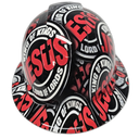 Jesus King Of Kings Lord Of Lords Custom Hydro Dipped Full Brim Hard Hat - Left Side View