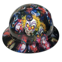 Big Bad Boss Man Clowns Custom Hydro Dipped Full Brim Hard Hat - Left Side View