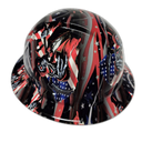 American Reaper Grim Reaper Custom Hydro Dipped Full Brim Hard Hat - Left Side View