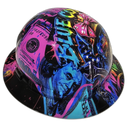 Blue Collar Baddie Women's custom hydro dipped hard hat - left side