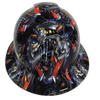 Heavy Duty Fireman F/D Clean Custom Hydro Dipped Full Brim Hard Hat - Left Side View