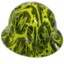 Hi Vis Lime Welder Welder Up Custom Hydro Dipped Full Brim Hard Hat - Left Side View