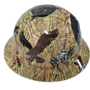 Constitutional Amendment USA Custom Hydro Dipped Full Brim Hard Hat - Left Side View