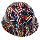 American Stoner Weed 420 Camo Custom Hydro Dipped Full Brim Hard Hat - Left Side View
