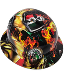 Mexican Pride Orgullo Mexicano Custom Hydro Dipped Full Brim Hard Hat - Left Side View