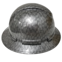 Forged Carbon Fiber Custom Hydro Dipped Full Brim Hard Hat - Left Side View