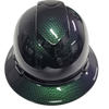 Chameleon Flip Flop Carbon Fiber Custom Hydro Dipped Full Brim Hard Hat - Left Side View