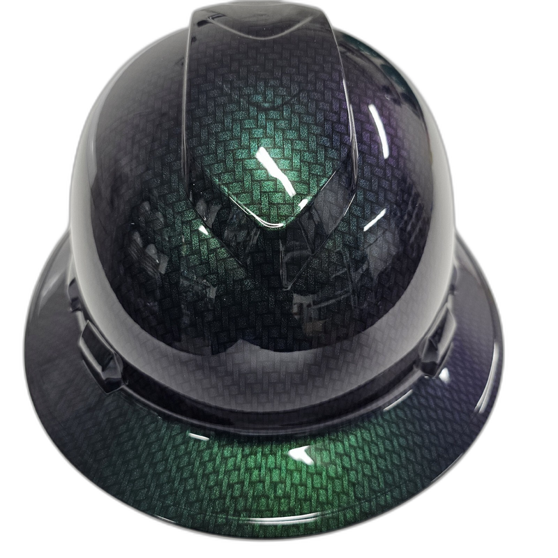 Chameleon Color-Shift Carbon hard hat left side view