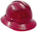 Wicked Hot Pink Carbon Fiber Custom Hydro Dipped Full Brim Hard Hat - Left Side View