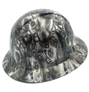 White Zombie Art Custom Hydro Dipped Full Brim Hard Hat - Left Side View