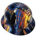 Eagles Of Freedom USA Custom Hydro Dipped Full Brim Hard Hat - Left Side View