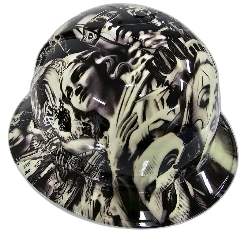 Urban Gangster Lady Liberty hard hat left side view