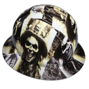 The Witch Doctor Custom Hydro Dipped Full Brim Hard Hat - Left Side View