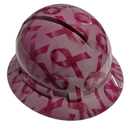 Breast Cancer Awareness Custom Hydro Dipped Full Brim Hard Hat - Left Side View