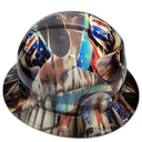 American Cowboys Cowboy Riders Custom Hydro Dipped Full Brim Hard Hat - Left Side View