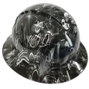 Ride Or Die Outlaw Biker Custom Hydro Dipped Full Brim Hard Hat - Left Side View