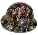 Till Death Do Us Part LA Street Life Custom Hydro Dipped Full Brim Hard Hat - Left Side View