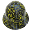 Hectick Camo Abstract Urban Design Custom Hydro Dipped Full Brim Hard Hat - Left Side View