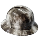 Reptilian 3D Infected Camo Custom Hydro Dipped Full Brim Hard Hat - Left Side View