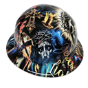 Jesus Light Of The World Full Color Nice Custom Hydro Dipped Full Brim Hard Hat - Left Side View