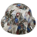 American Bass Fisherman USA Proud Custom Hydro Dipped Full Brim Hard Hat - Left Side View
