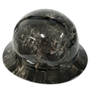 Top Hat Spider Web Skulls Custom Hydro Dipped Full Brim Hard Hat - Left Side View