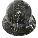 Chained Gods Skulls Chains Custom Hydro Dipped Full Brim Hard Hat - Left Side View
