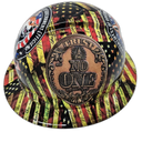 D.O.G.E Trust No One Custom Hydro Dipped Full Brim Hard Hat - Left Side View