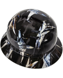 Urban Camo Fighter Jets Custom Hydro Dipped Full Brim Hard Hat - Left Side View