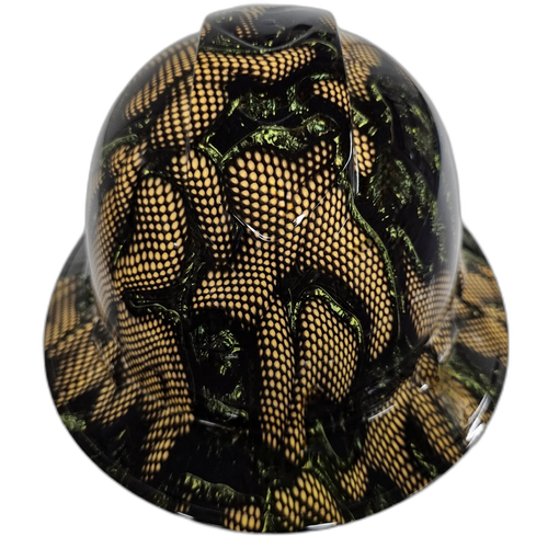 Wasp Hive Camo Intense 3D Custom Hydro Dipped Full Brim Hard Hat - Left Side View