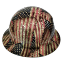 American Patriot Art Custom Hydro Dipped Full Brim Hard Hat - Left Side View