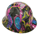True Love Chalkboard Girly Custom Hydro Dipped Full Brim Hard Hat - Left Side View