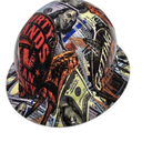 Oilfield Dirty Hands Clean Money custom hydro dipped hard hat - left side