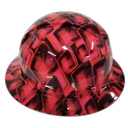 Hot Pink Hollywood Flash Cubes Custom Hydro Dipped Full Brim Hard Hat - Left Side View