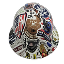 Usa Constitution Custom Hydro Dipped Full Brim Hard Hat - Left Side View
