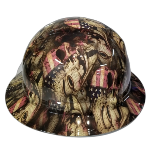 Anonymous AMERICAN PATRIOT EDITION Custom Hydro Dipped Full Brim Hard Hat - Left Side View