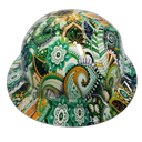 Hippie Chick Custom Hydro Dipped Full Brim Hard Hat - Left Side View