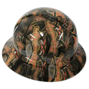 Lineman Electrical Design Custom Hydro Dipped Full Brim Hard Hat - Left Side View