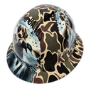 Drake Duck Hunter Chasing Bands Custom Hydro Dipped Full Brim Hard Hat - Left Side View
