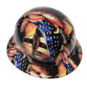 An American Christian Revealed Custom Hydro Dipped Full Brim Hard Hat - Left Side View