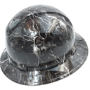 Dark Raiser Skulls Custom Hydro Dipped Full Brim Hard Hat - Left Side View