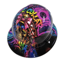 Blue Collar Momma custom hydro dipped hard hat - left side